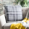Safavieh 20"x20" Unity Gingham Knit Square Throw Pillow - Gray 2 Safavieh 20"x20" Unity Gingham Knit Square Throw Pillow - Gray -Safavieh Furniture GUEST 5290a38e 4131 44bd b662 2d375399f257
