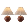 Safavieh Rory 17.25" Dark Walnut Table Lamp - Set of 2 -Safavieh Furniture GUEST 537215b7 cb90 4e0a 856e 449aa0ae8fcc
