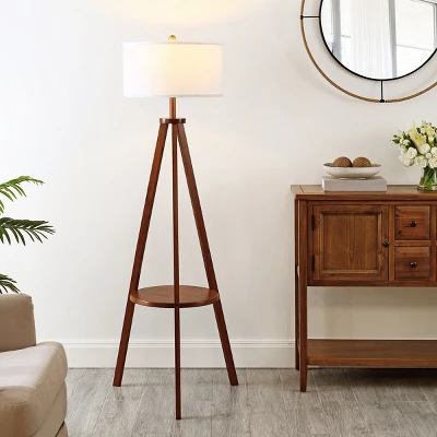 Safavieh Faris 62" Floor Lamp in Walnut 4 Safavieh Faris 62" Floor Lamp in Walnut - Image 2