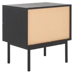 Safavieh Axelle 2-Drawer Nightstand in Walnut and Black Metal -Safavieh Furniture GUEST 549e0514 1a65 4705 9bbb c8f506cd2248