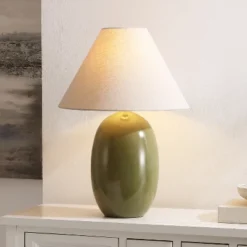 Safavieh Josi 24-Inch Green Table Lamp with Fabric Shade -Safavieh Furniture GUEST 54c3b23c 5b00 4e09 b499 fa3c87f3c9de