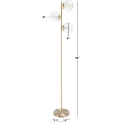 Safavieh Niobe 65" 3-Light Antique Gold Metal Floor Lamp -Safavieh Furniture GUEST 553cb191 a739 431d 9d86 8066c2d53b6a