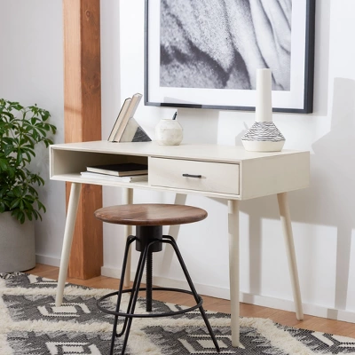 Safavieh Remy 1 Drawer Writing Desk - Mid-Century Modern Home Office 3 Safavieh Remy 1 Drawer Writing Desk - Mid-Century Modern Home Office