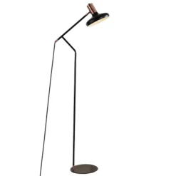 Safavieh Amia Black and Copper Iron Floor Lamp - FLL4043
