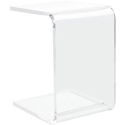 Safavieh Upton Acrylic Side Table - Clear C-Silhouette Design 9 Safavieh Upton Acrylic Side Table - Clear C-Silhouette Design - Image 7