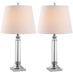 Safavieh Zara 24" Crystal Table Lamp Set of 2 - Elegant Home Lighting
