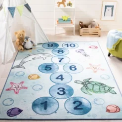 Safavieh Kids Playhouse KPH217 Power Loomed Area Rug