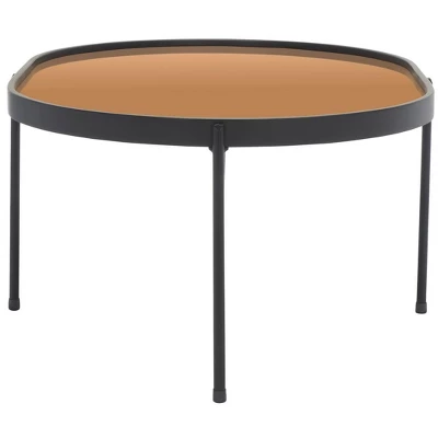 Emmerich Mirrored Coffee Table - Rose Gold/Black - Safavieh 5 Emmerich Mirrored Coffee Table - Rose Gold/Black - Safavieh - Image 3