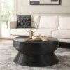 Safavieh Heimdall Round Coffee Table in Distressed Black -Safavieh Furniture GUEST 5a598700 c46c 4fad abe7 d7916496ba72