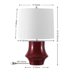 Ryder 22" Table Lamp - TBL4645 - Cranberry - Safavieh -Safavieh Furniture GUEST 5b3d3af9 a1d9 4fd1 a112 680aafbd7de7