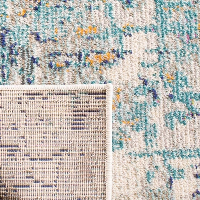 Safavieh Renita Rug in Gray/Blue - Vintage Distressed Medallion Area Rug 7 Safavieh Renita Rug in Gray/Blue - Vintage Distressed Medallion Area Rug - Image 5