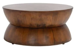 Safavieh Alecto Round Coffee Table - Sculptural Hourglass Wood Design -Safavieh Furniture GUEST 5c59f533 aac3 42de 8a5e b3e3d296d61b