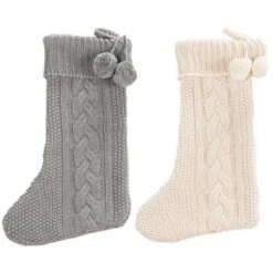 Safavieh Nutmeg Cable Knit Christmas Stockings - Set of 2 -Safavieh Furniture GUEST 5fd2dbe1 a499 4169 9e50 92bdb1e3b88f