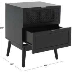 Baisley 2 Drawer Rattan Night Stnd - NST5003 - Safavieh -Safavieh Furniture GUEST 62ddc339 93e6 4a7b 977e c5f0fbfc0e56