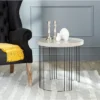 Safavieh Kelly Mid Century Scandinavian Lacquer Side Table in Taupe and Black 1 Safavieh Kelly Mid Century Scandinavian Lacquer Side Table in Taupe and Black -Safavieh Furniture GUEST 6351c595 093f 473d af60 09e10e504726