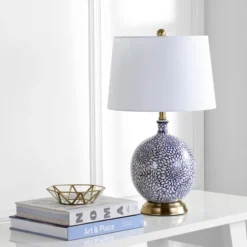 Safavieh Orianna 25-Inch Ceramic Table Lamp - Blue and White Pattern