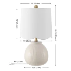 Safavieh Devi 20.25" White Ceramic Table Lamps - Set of 2 -Safavieh Furniture GUEST 63d5b955 291b 4a2b 8d91 f6806f362b98
