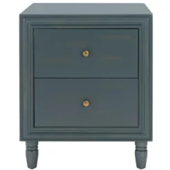 Safavieh Couture Blaise Nightstand with Storage - Ash Grey -Safavieh Furniture GUEST 6532ea02 064e 4351 9875 a1cffd9c7e23