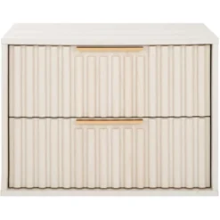 Safavieh Lylia 2-Drawer Floating Nightstand - Walnut & Black (NST9615) -Safavieh Furniture GUEST 656aa1c9 4eeb 4a70 b445 cf55b0dbeace