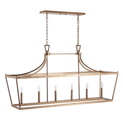 Safavieh Aroris 6-Light Pendant - Modern Minimalist Chandelier 8 Safavieh Aroris 6-Light Pendant - Modern Minimalist Chandelier - Image 6