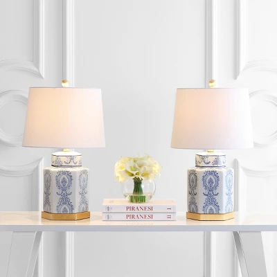 Safavieh Bodin Table Lamp - Elegant Blue & White Ceramic Set of 2 5 Safavieh Bodin Table Lamp - Elegant Blue & White Ceramic Set of 2 - Image 3