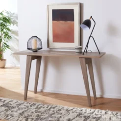 Safavieh Couture Manny Console Table - Natural Oak Grain Finish