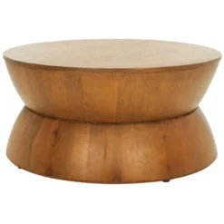 Safavieh Alecto Round Coffee Table - Sculptural Hourglass Wood Design -Safavieh Furniture GUEST 6931c601 594d 4c96 98e6 bef7ae9a783a