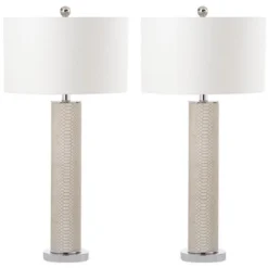 Safavieh Ollie 31.5-Inch Grey Faux Alligator Table Lamps - Set of 2 22 Safavieh Ollie 31.5-Inch Grey Faux Alligator Table Lamps - Set of 2 -Safavieh Furniture GUEST 69f79235 0138 463c 8021 e66f3de494a8