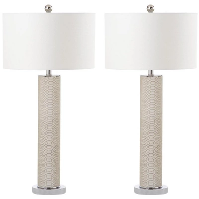 Safavieh Ollie 31.5-Inch Grey Faux Alligator Table Lamps - Set of 2 10 Safavieh Ollie 31.5-Inch Grey Faux Alligator Table Lamps - Set of 2 - Image 8