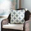 Safavieh Mariella 16-inch Decorative Throw Pillow, Blue & White Botanical -Safavieh Furniture GUEST 6a1b8ba6 9389 48c1 9dab 792d04588eac