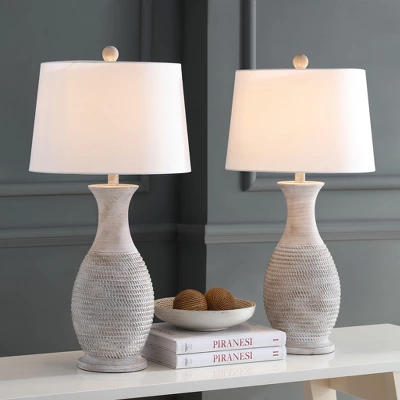 Safavieh Bentlee Table Lamp - Grey Textured Finish (Set of 2) 5 Safavieh Bentlee Table Lamp - Grey Textured Finish (Set of 2) - Image 3