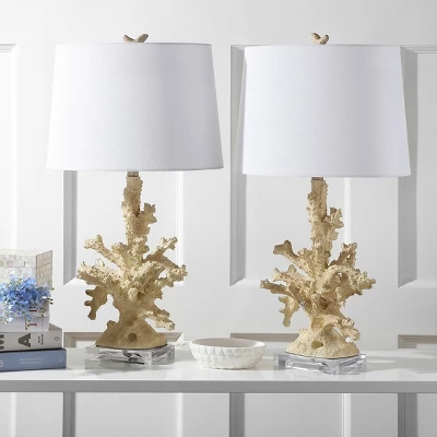 Safavieh Faux Coral Branch Table Lamps - 28.5 Inch Creme (Set of 2) 3 Safavieh Faux Coral Branch Table Lamps - 28.5 Inch Creme (Set of 2)