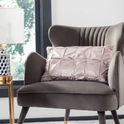 Safavieh Trinz Decorative Throw Pillow in Soft Blush