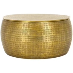 Safavieh Apoline Coffee Table with Hidden Storage - Round Drum Design -Safavieh Furniture GUEST 6d0c16eb 793b 489e 88f9 ec229d534431