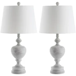Safavieh Alban 27-Inch White Polyresin Table Lamp Set (Set of 2) 9 Safavieh Alban 27-Inch White Polyresin Table Lamp Set (Set of 2) -Safavieh Furniture GUEST 6d385a3b 546e 4da1 b8db 76eb48f5c24a