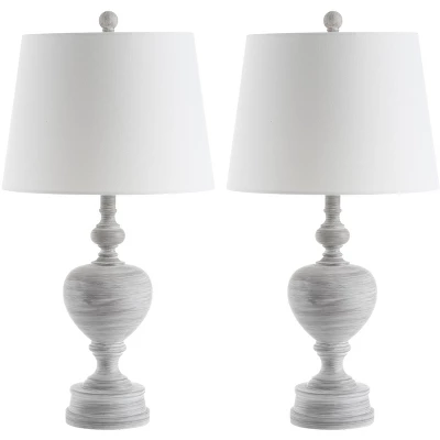Safavieh Alban 27-Inch White Polyresin Table Lamp Set (Set of 2) 6 Safavieh Alban 27-Inch White Polyresin Table Lamp Set (Set of 2) - Image 4