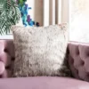 Safavieh Dusty Fur Grey Faux Fur Accent Pillow, 20" x 20" -Safavieh Furniture GUEST 6e0c1552 3987 469d a361 92e3faaa1538