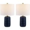 Safavieh Huxley 22-inch Navy Blue Ceramic Table Lamp (Set of 2) -Safavieh Furniture GUEST 6e241daa df7d 4995 baff 19c514807675