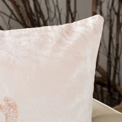 Safavieh Rein Beaded Reindeer Velvet Decorative Pillow 3 Safavieh Rein Beaded Reindeer Velvet Decorative Pillow