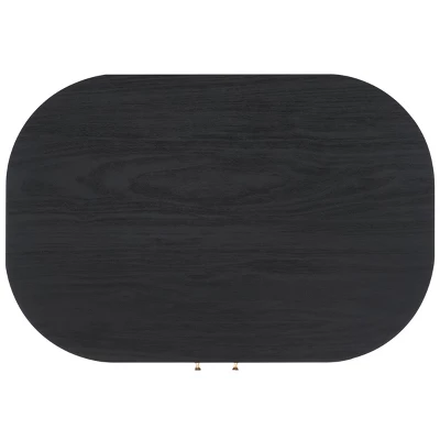 Safavieh Tealla 2-Door Tambour Nightstand in Walnut and Gold 8 Safavieh Tealla 2-Door Tambour Nightstand in Walnut and Gold - Image 6