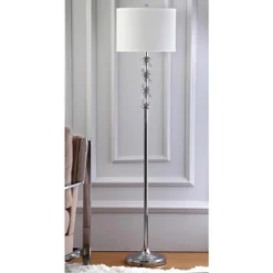 Safavieh Riga Crystal and Metal Floor Lamp - LIT4179 -Safavieh Furniture GUEST 70532846 c0a9 46da 9f69 ecc3222ffec8