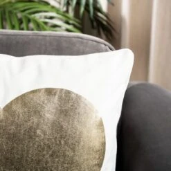 Safavieh Heart of Gold 16-inch Decorative Throw Pillow - White/Gold -Safavieh Furniture GUEST 728147b8 6962 4048 bc70 866867f3660d