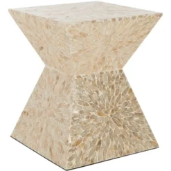 Safavieh Calypso Sunburst Mosaic Stool - Multi/Beige Side Table -Safavieh Furniture GUEST 7396f38b e7e2 44a3 8c22 ae9de5122907
