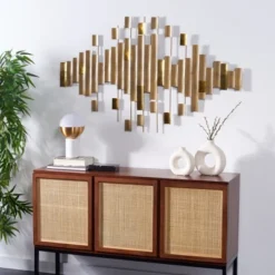 Safavieh Rena 32-Inch Antique Brass Iron and Steel Wall Decor