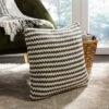 Safavieh Suki Grey/Beige Striped Knit 20" x 20" Indoor/Outdoor Throw Pillow -Safavieh Furniture GUEST 766ccbdf 5090 4392 af66 f8b6630b286d