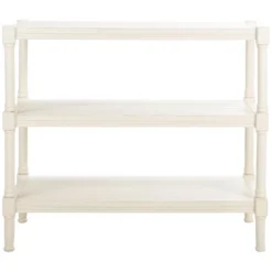 Safavieh Rafiki 3-Shelf Console Table in Distressed White -Safavieh Furniture GUEST 76b7acd3 aef8 4e40 ac44 c2e9908af41c