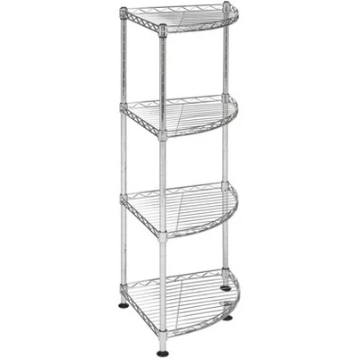 Safavieh Damaris 4-Tier Corner Rack in Sleek Chrome 4 Safavieh Damaris 4-Tier Corner Rack in Sleek Chrome - Image 2
