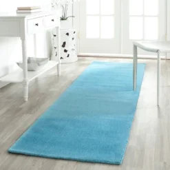 Safavieh Mandy Collection Turquoise Tufted Wool Runner Rug, 2'3" x 12'