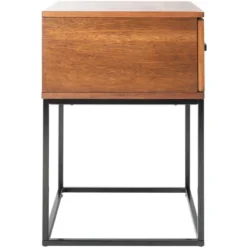 Safavieh Marquise 1-Drawer Nightstand in Brown Mahogany -Safavieh Furniture GUEST 7a033c2e a8b1 4279 abfa 29d097c432ad