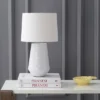 Safavieh 18" Stark White Ceramic Table Lamp with LED Bulb -Safavieh Furniture GUEST 7aa5072f daf8 4e38 8171 99499501d2ad